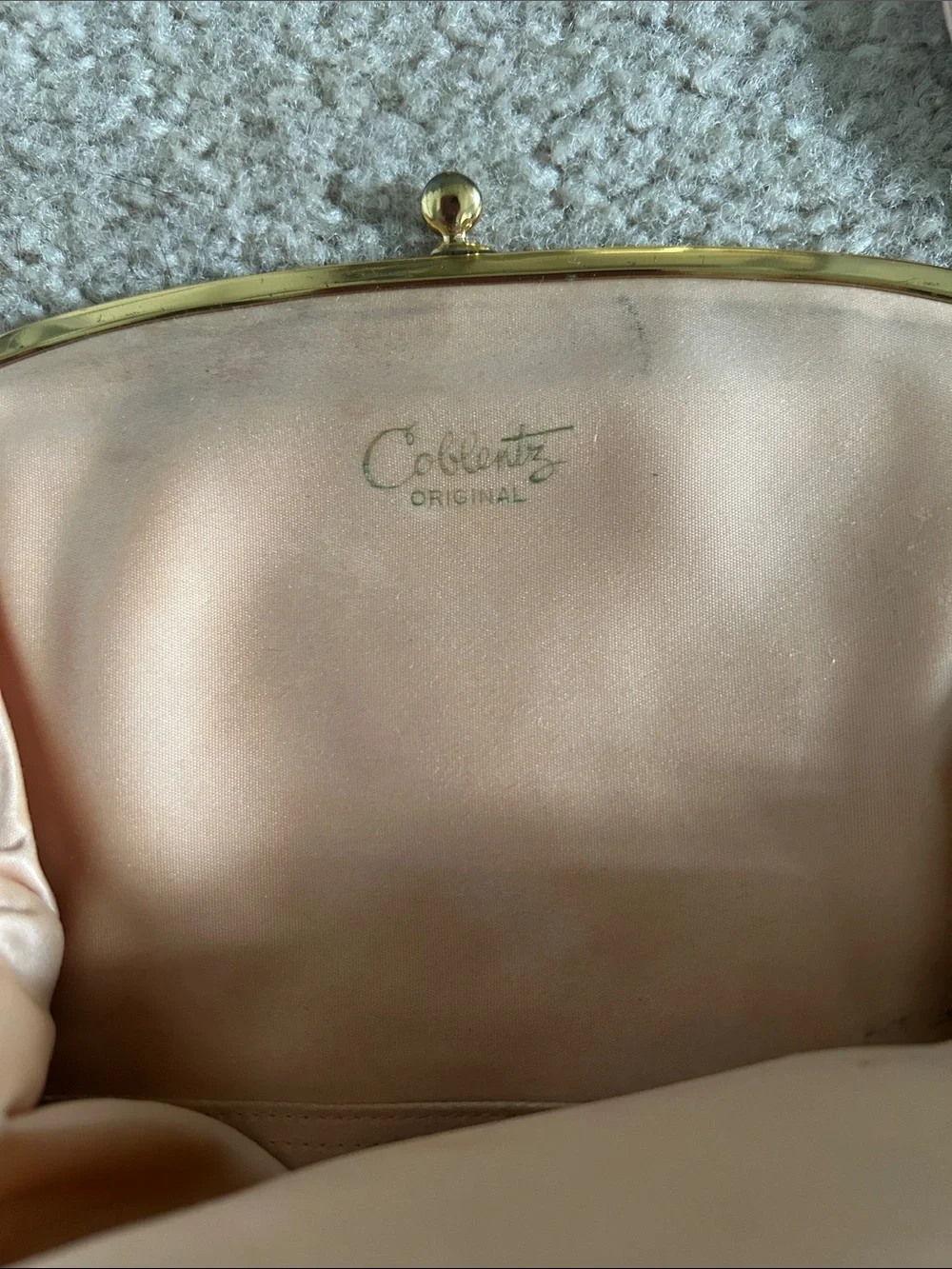 Coblentz Vintage Deep Purple Velvet Fold-Over Clutch